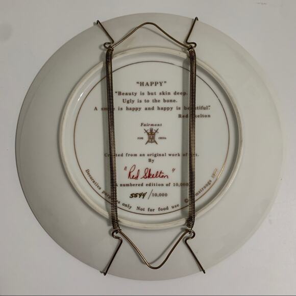 Vintage Red Skelton “Happy” Clown Plate - Picture 3 of 4